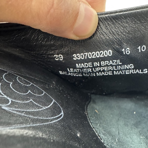 Womens Dansko Blake Black Leather Heeled Backless Mules Clogs Size EU 39 - Picture 8 of 8